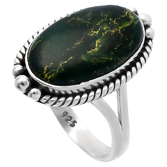 Natural Green Fuchsite Ring size-8.5 R-1253 SDR224252