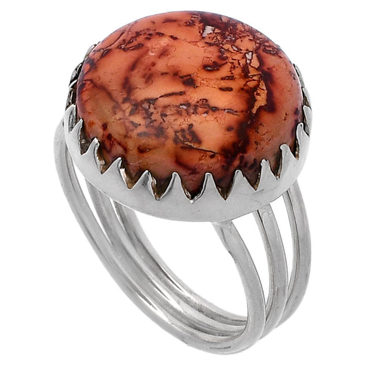 Natural Indian Paint Gemstone Ring size-9 R-1210 SDR224272