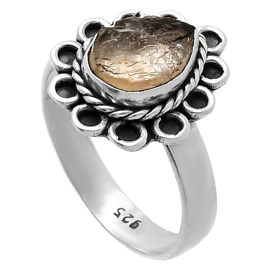 Natural Yellow Scapolite Rough Ring size-8.5 R-1256 SDR224319