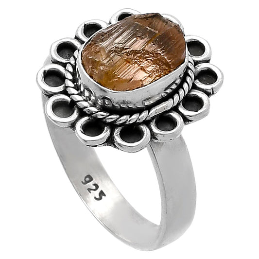 Natural Yellow Scapolite Rough Ring size-8.5 R-1256 SDR224323