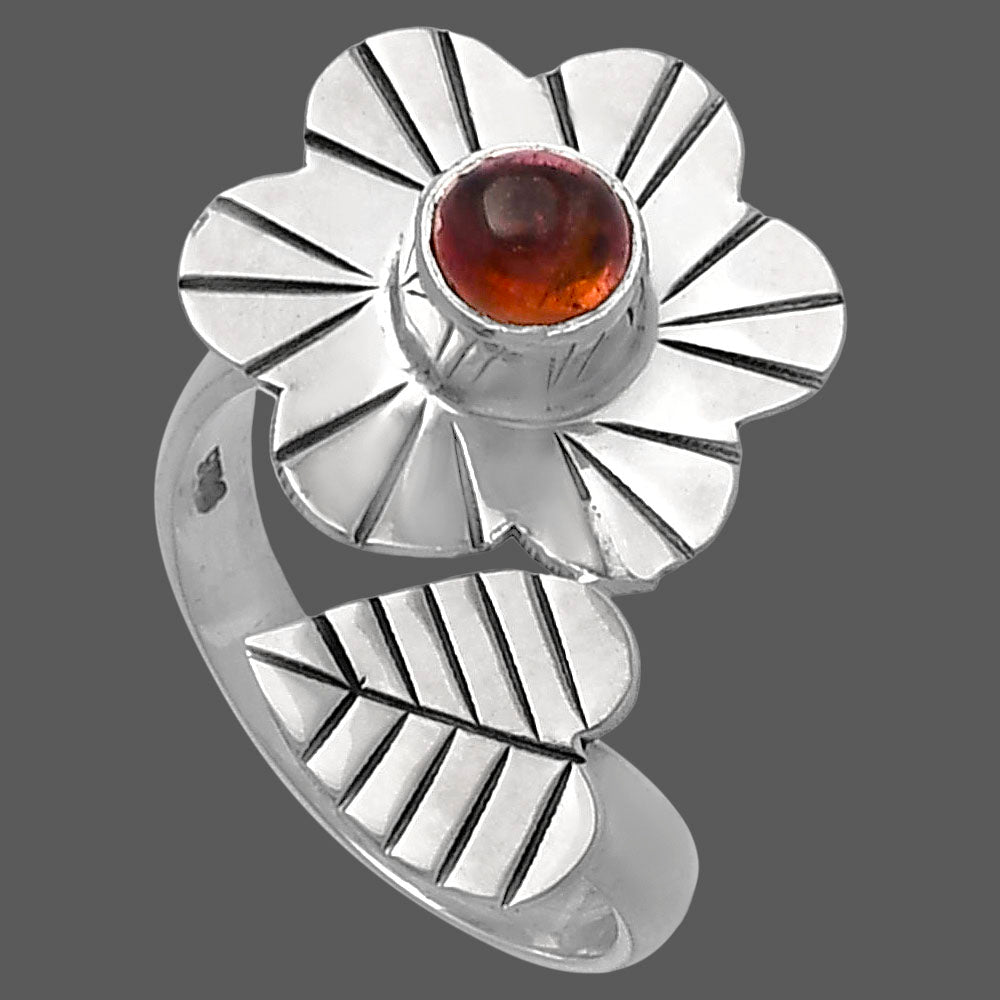 Adjustable Floral - Natural Multi Tourmaline Ring size-5 R-1659 SDR224573