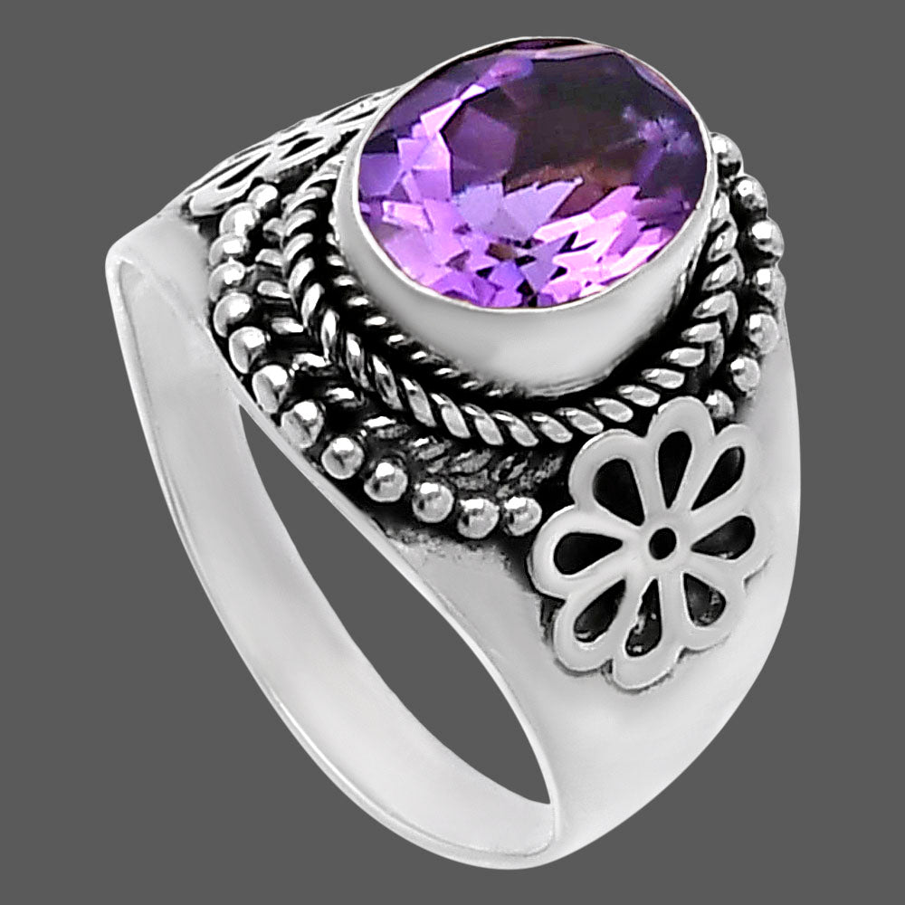Natural Amethyst - Brazil Ring size-8 R-1541 SDR224596