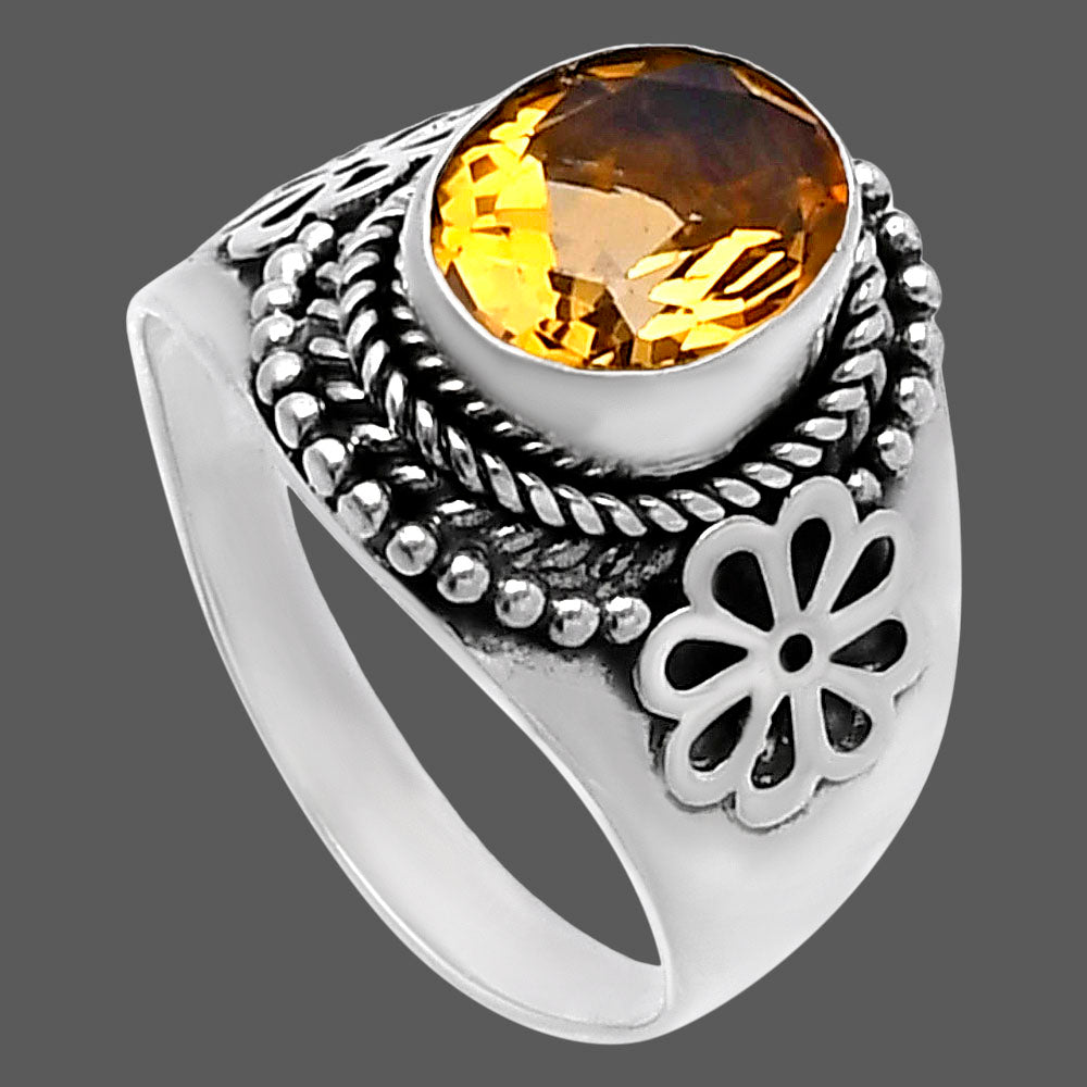 Natural Citrine Ring size-6 R-1541 SDR224600