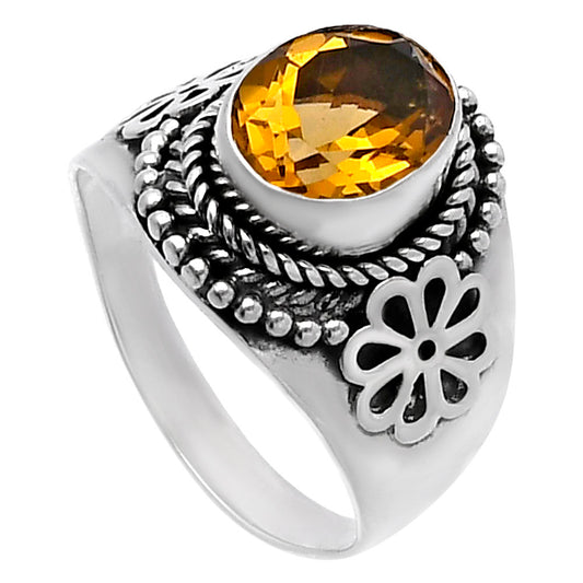 Natural Citrine Ring size-9 R-1541 SDR224603