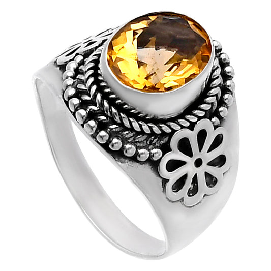 Natural Citrine Ring size-6 R-1541 SDR224604
