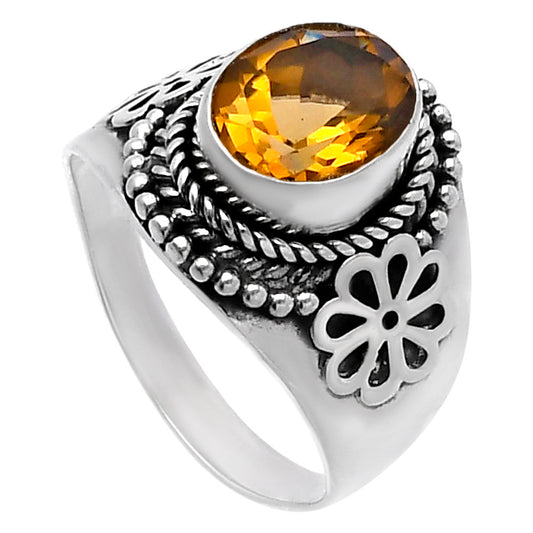 Natural Citrine Ring size-6 R-1541 SDR224607