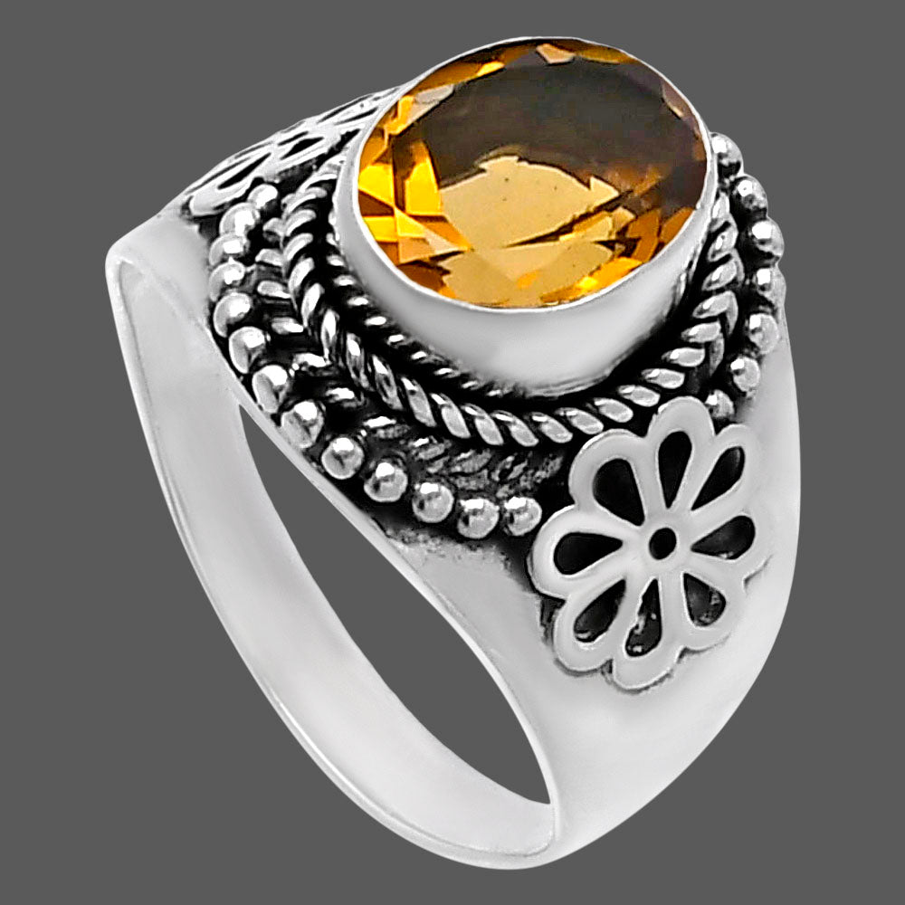 Natural Citrine Ring size-6 R-1541 SDR224608