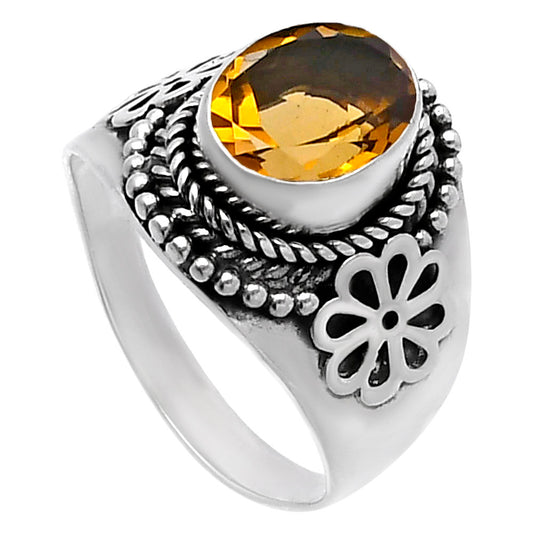 Natural Citrine Ring size-6 R-1541 SDR224608