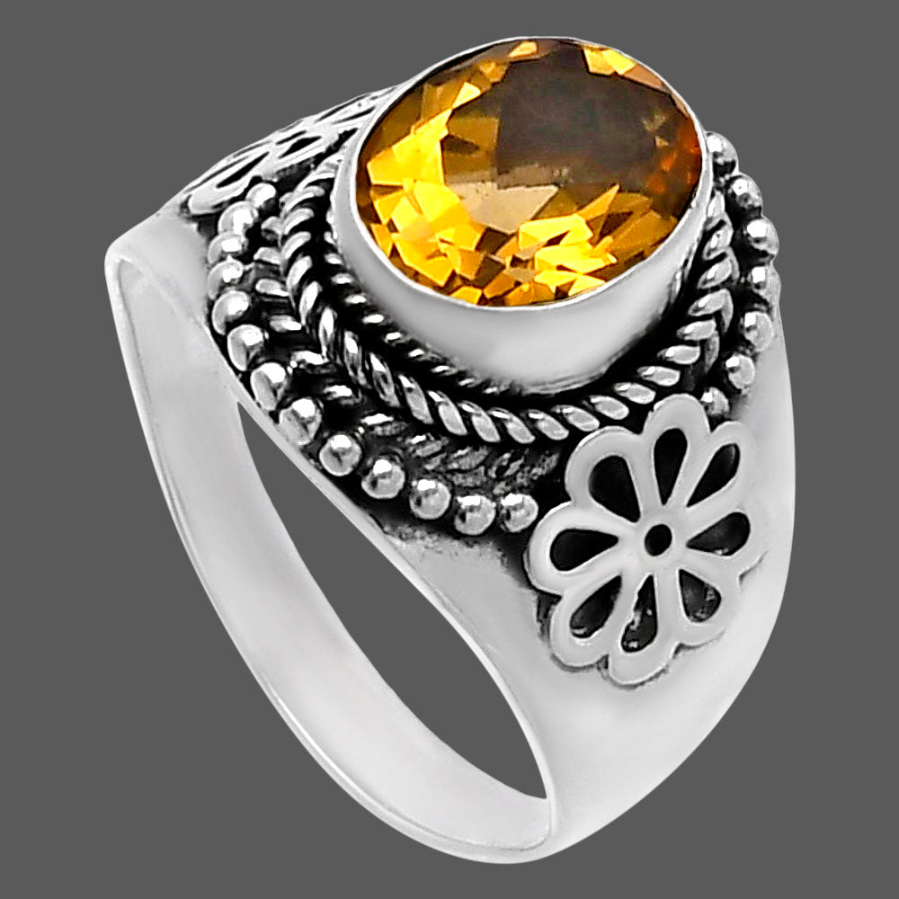Natural Citrine Ring size-8 R-1541 SDR224609