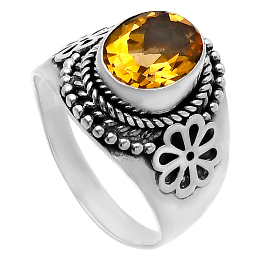 Natural Citrine Ring size-8 R-1541 SDR224609