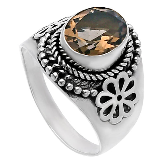 Natural Smoky Quartz - Brazil Ring size-9 R-1541 SDR224635