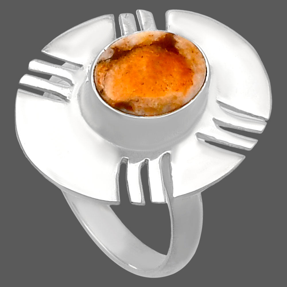 Natural Coral Jasper Ring size-7 R-1240 SDR224724