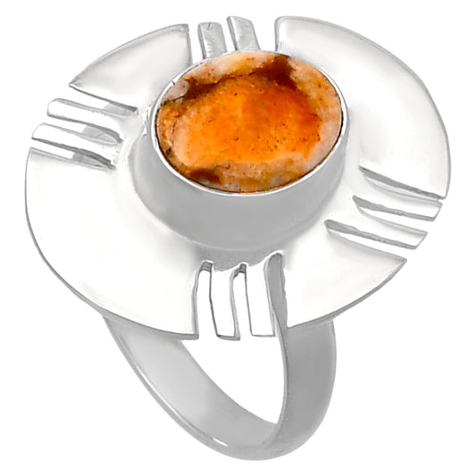 Natural Coral Jasper Ring size-7 R-1240 SDR224724
