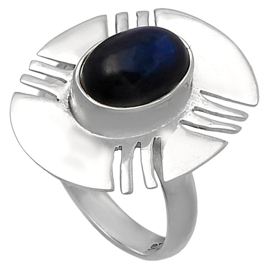 Blue Fire Labradorite - Madagascar Ring size-7 R-1240 SDR224731