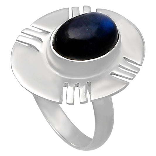 Blue Fire Labradorite - Madagascar Ring size-8.5 R-1240 SDR224735