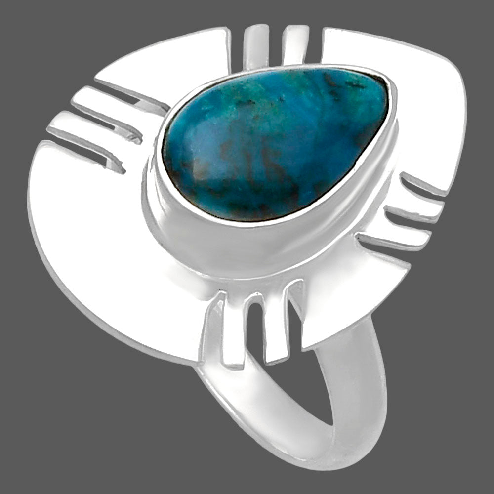 Natural Azurite Chrysocolla Ring size-7 R-1240 SDR224738