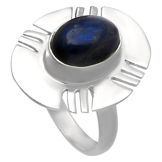 Blue Fire Labradorite - Madagascar Ring size-7 R-1240 SDR224762