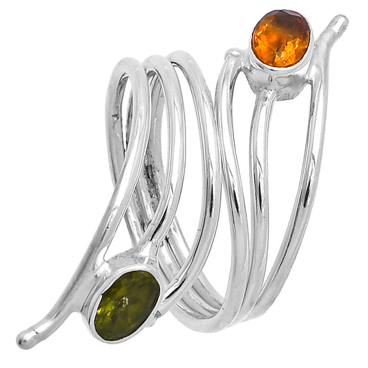 Adjustable Natural Multi Tourmaline Ring size-8 R-1409 SDR225217