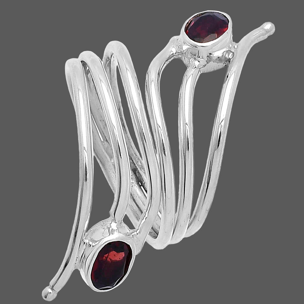 Adjustable - Hessonite Garnet Ring size-7 R-1409 SDR225234