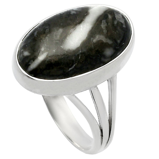 Natural Mexican Cabbing Fossil Ring size-9 R-1003 SDR225478