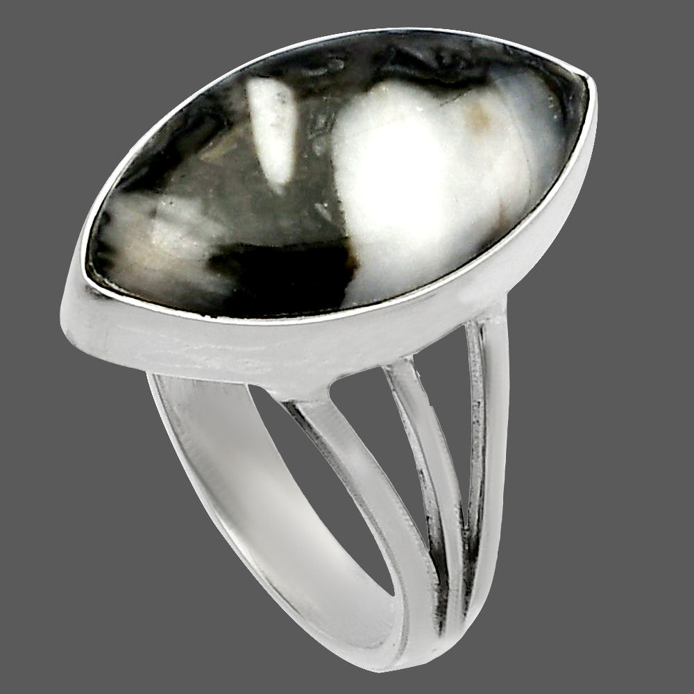 Natural Mexican Cabbing Fossil Ring size-7 R-1003 SDR225480