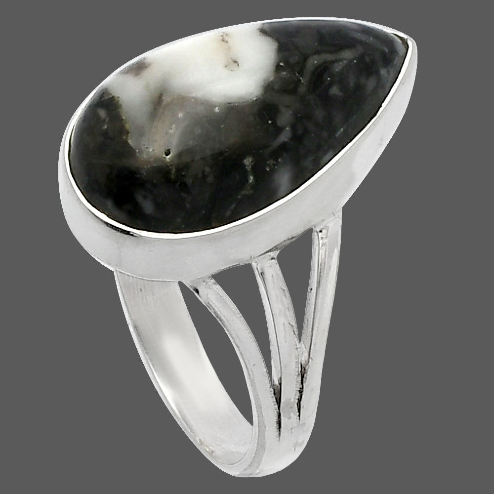 Natural Mexican Cabbing Fossil Ring size-8 R-1003 SDR225484