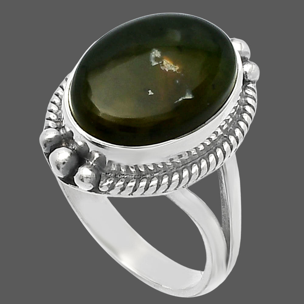 Natural Chrome Chalcedony Ring size-7 R-1253 SDR225565