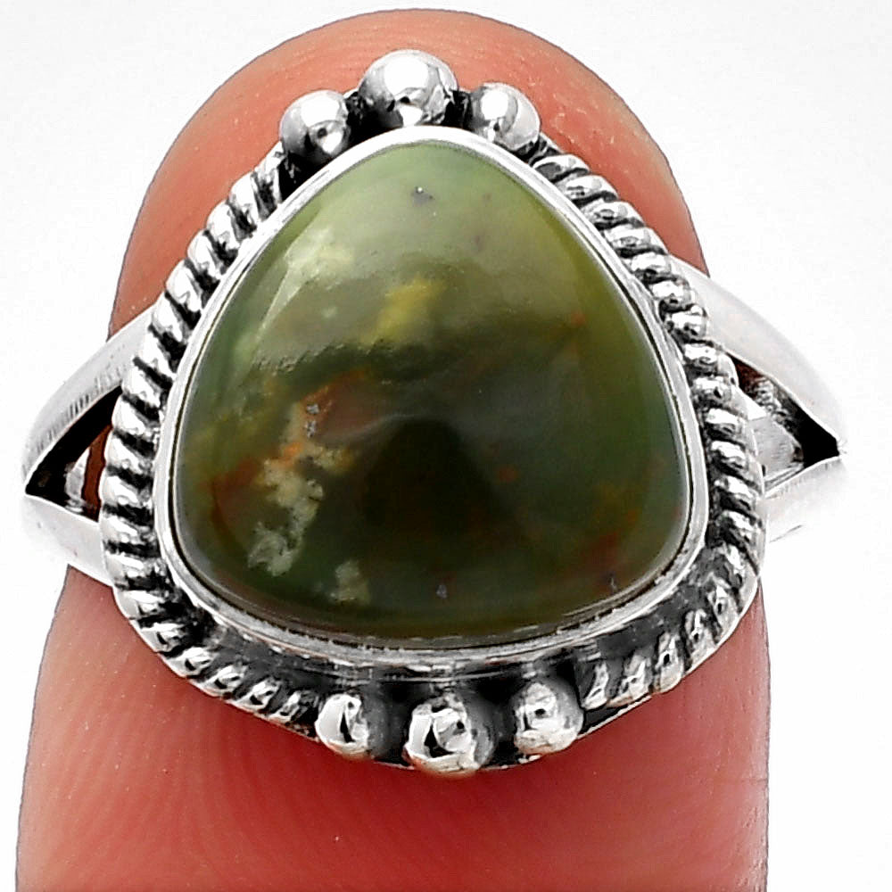 Natural Chrome Chalcedony Ring size-7 R-1253 SDR225642