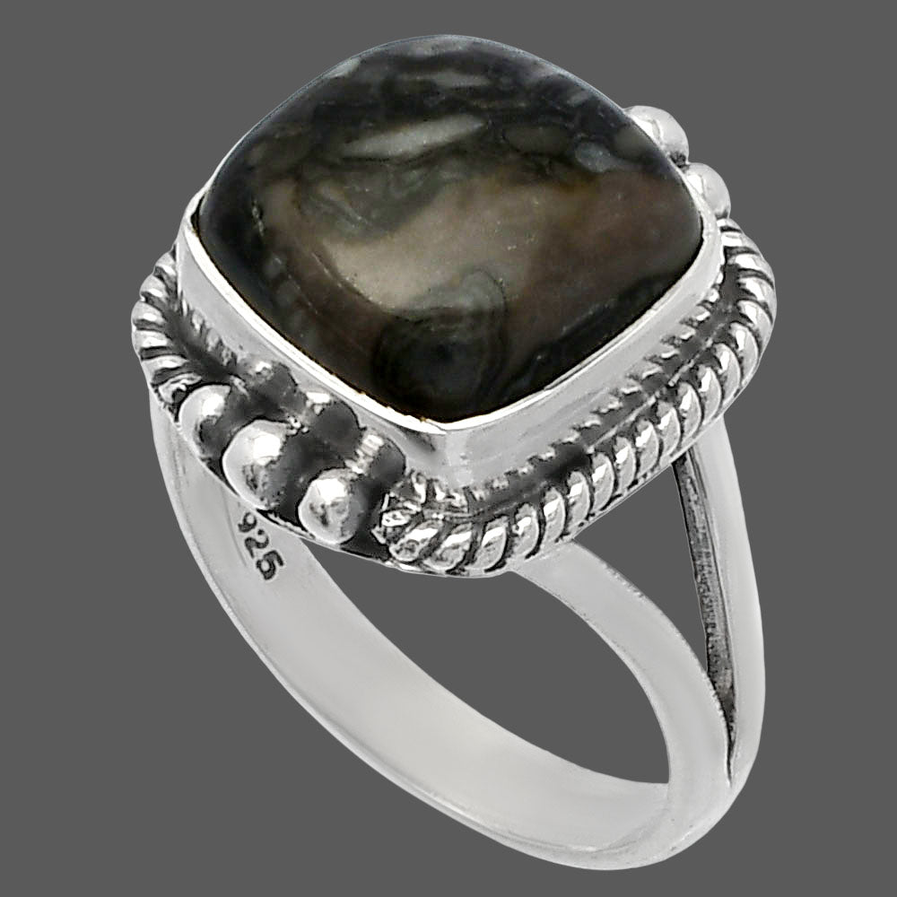 Natural Mexican Cabbing Fossil Ring size-7 R-1253 SDR225661