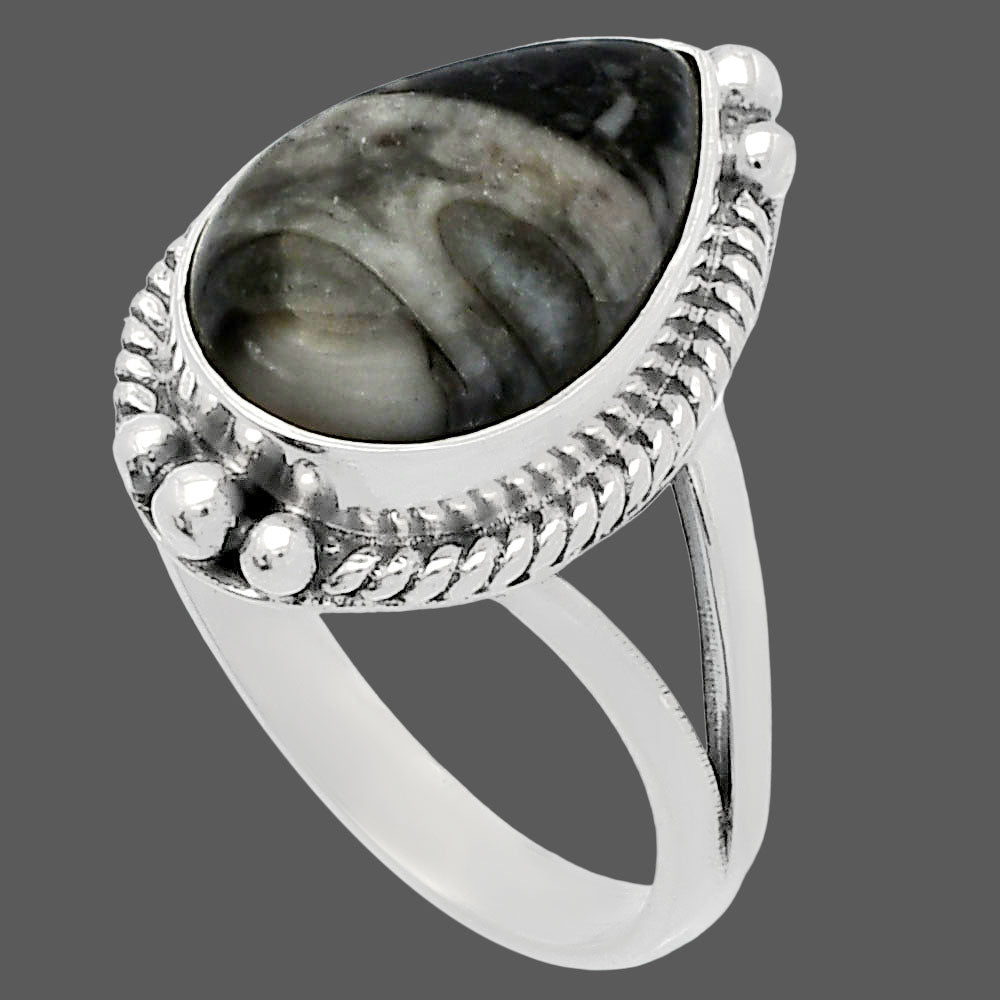 Natural Mexican Cabbing Fossil Ring size-8 R-1253 SDR225700