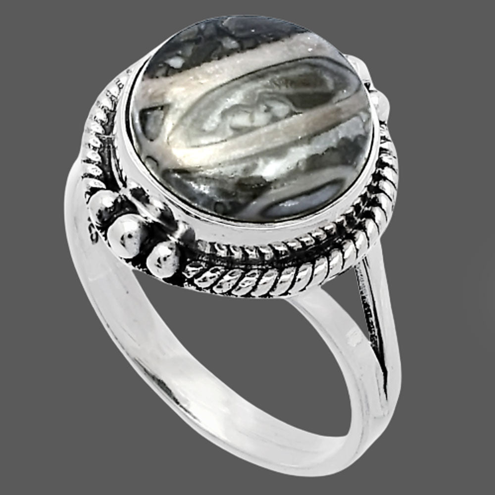 Natural Mexican Cabbing Fossil Ring size-9.5 R-1253 SDR225830