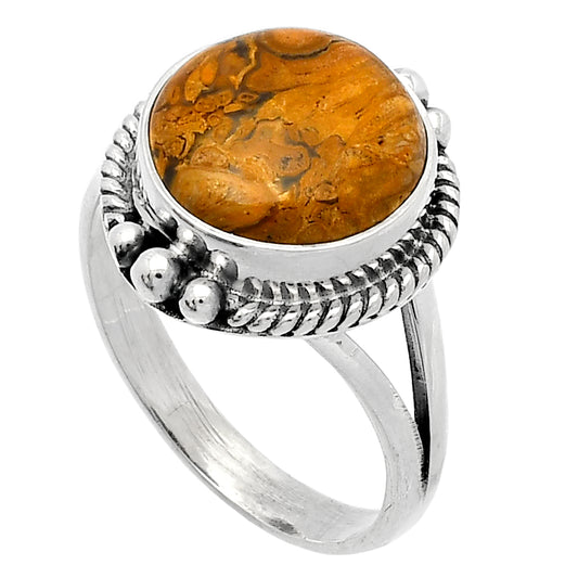Natural Rock Calcy Ring size-8 R-1253 SDR225860