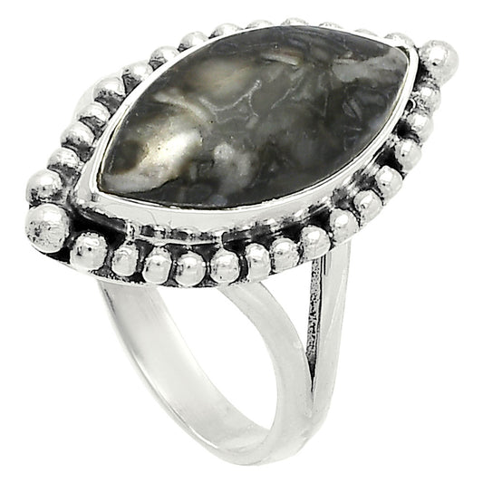 Natural Mexican Cabbing Fossil Ring size-9 R-1154 SDR225893