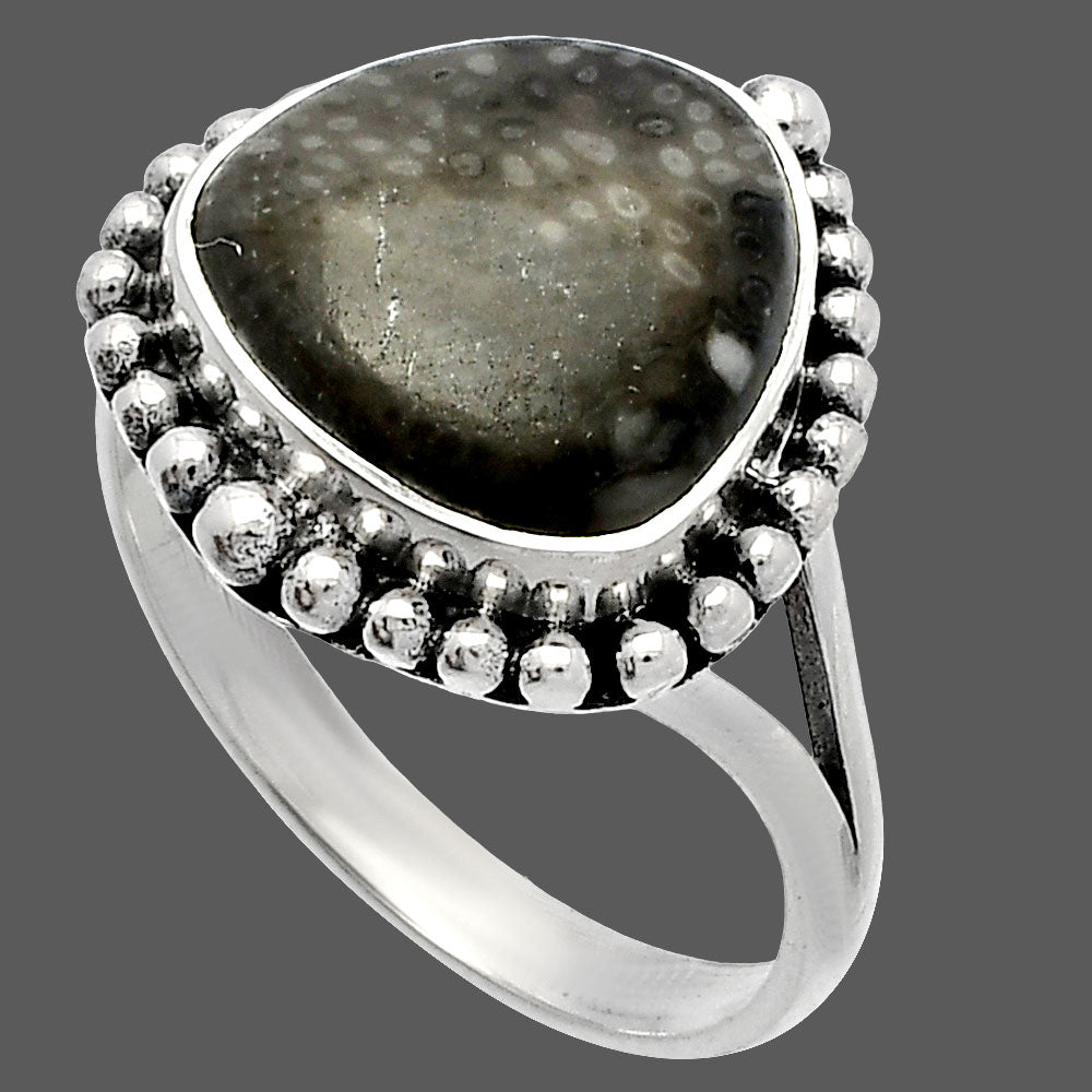 Natural Stingray Coral Ring size-9.5 R-1154 SDR225912