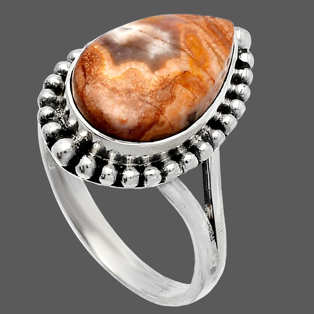 Natural Rosetta Picture Jasper Ring size-9.5 R-1154 SDR225919