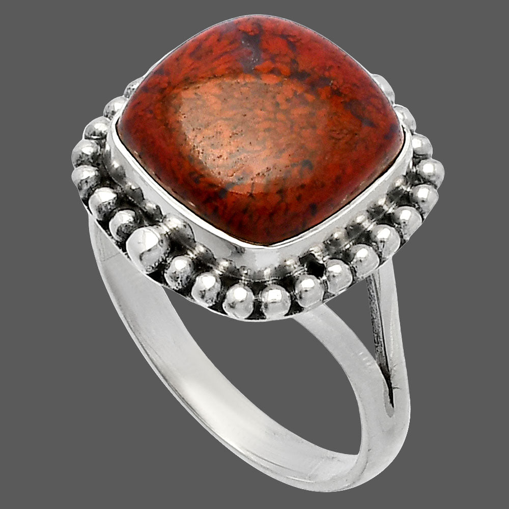 Natural Red Moss Agate Ring size-9.5 R-1154 SDR225942