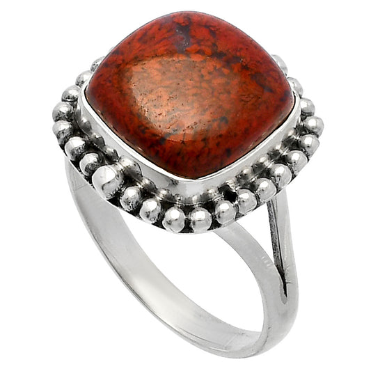 Natural Red Moss Agate Ring size-9.5 R-1154 SDR225942