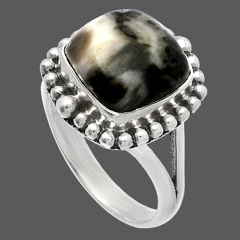 Natural Mexican Cabbing Fossil Ring size-8 R-1154 SDR226003