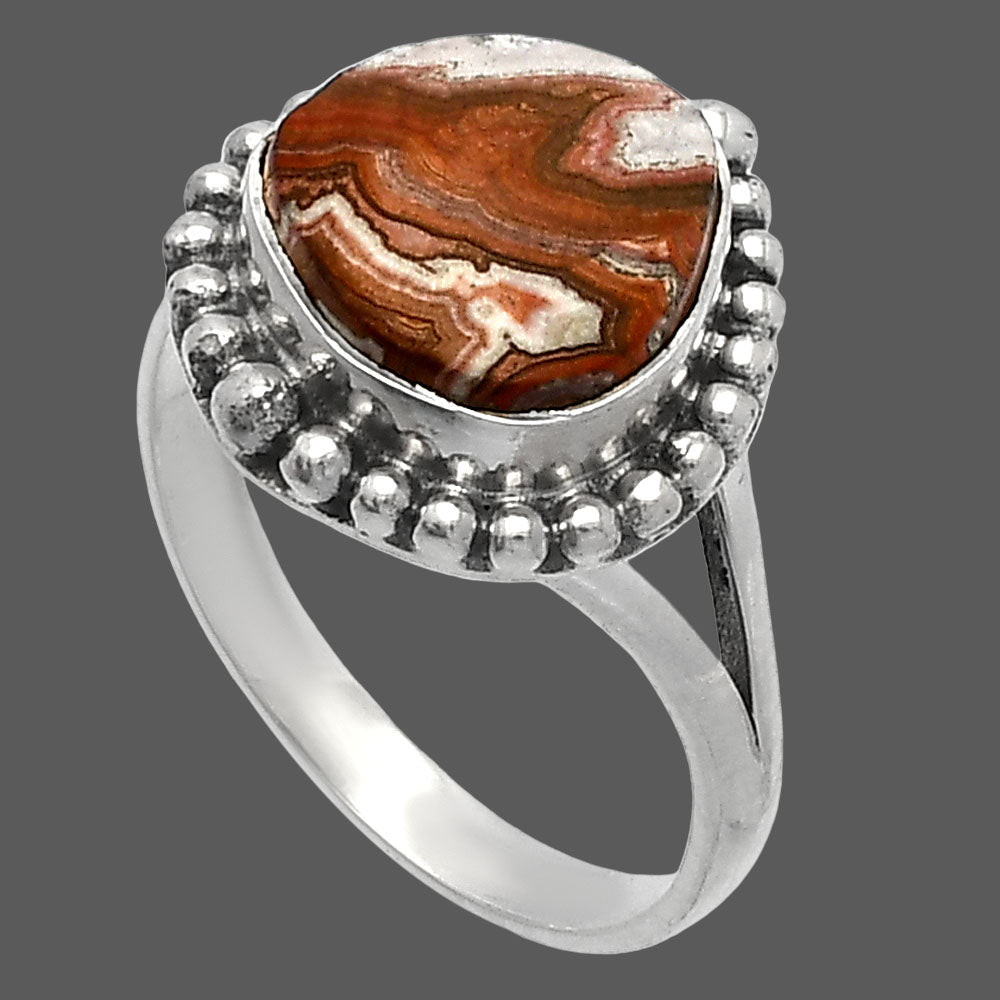 Natural Rosetta Picture Jasper Ring size-8.5 R-1154 SDR226069