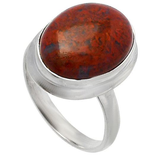 Natural Red Moss Agate Ring size-7 R-1007 SDR226269