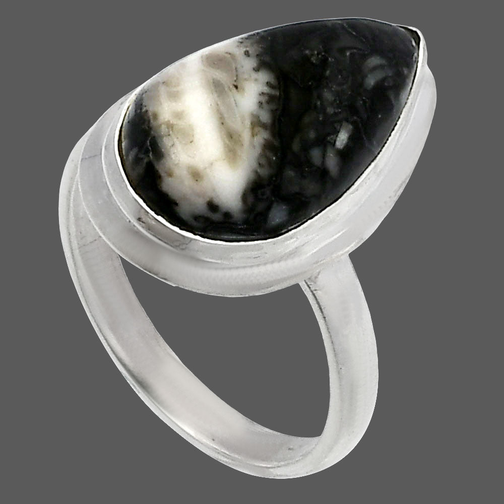 Natural Mexican Cabbing Fossil Ring size-8 R-1007 SDR226422