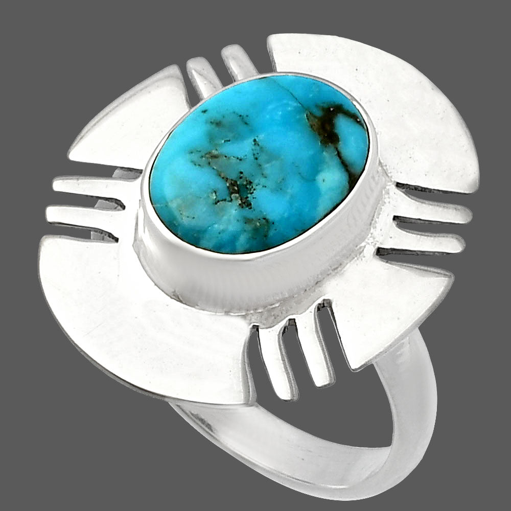 Natural Turquoise Morenci Mine Ring size-7 R-1240 SDR226479