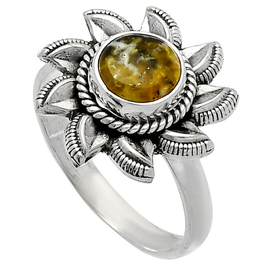 Sun - Natural Serpentine Ring size-8 R-1617 SDR226507