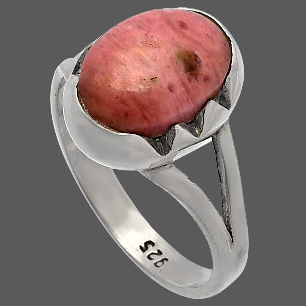 Natural Pink Tulip Quartz Ring size-7.5 R-1438 SDR227075