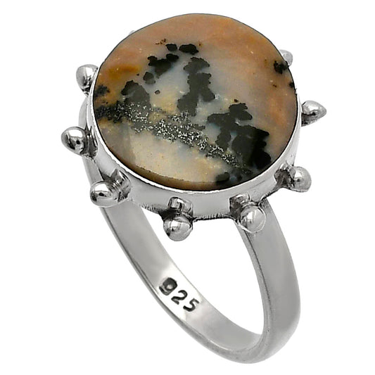 Natural Russian Honey Dendrite Opal Ring size-8 R-1268 SDR227095