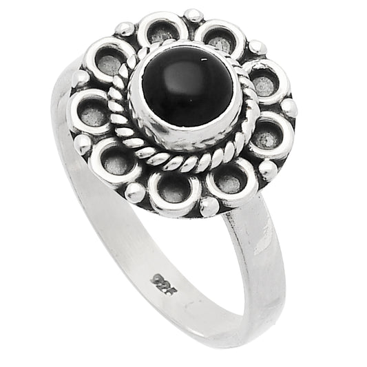 Natural Black Onyx - Brazil Ring size-7 R-1256 SDR227313