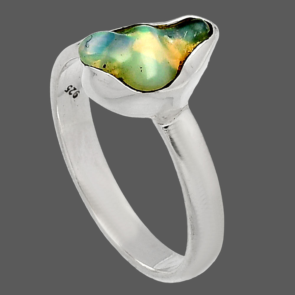 Natural Ethiopian Opal Rough Ring size-8 R-1001 SDR227346
