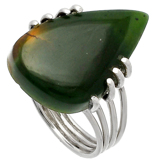 Natural Chrome Chalcedony Ring size-8 R-1259 SDR227403