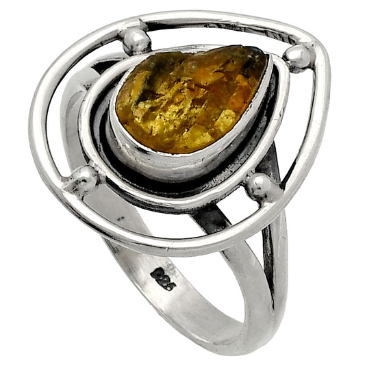 Natural Rare Kornerupine Rough Ring size-8.5 R-1446 SDR227496