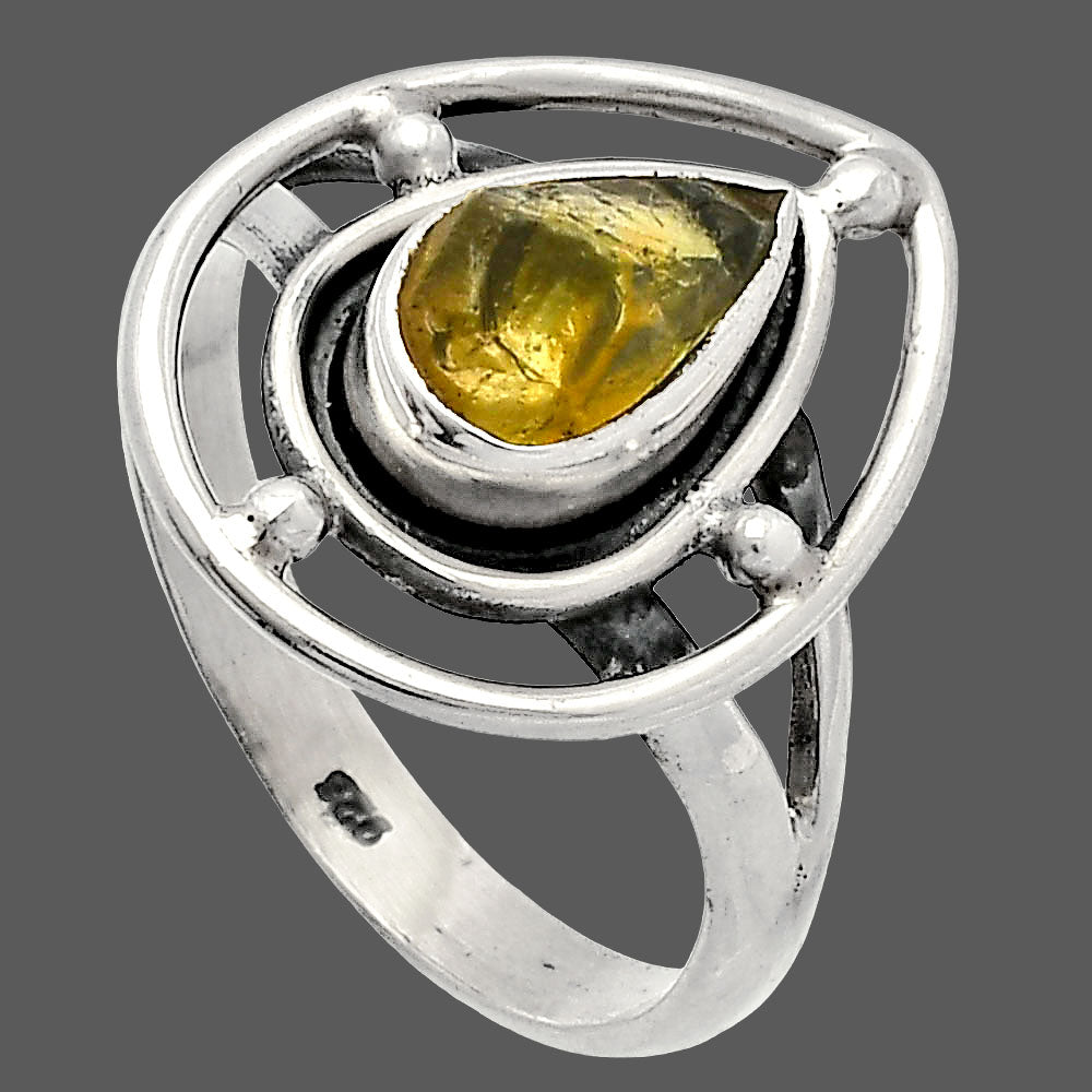 Natural Rare Kornerupine Rough Ring size-8.5 R-1446 SDR227501